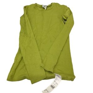 Green Longe Sleeve Basic Top